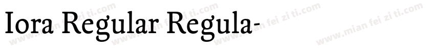 Iora Regular Regula字体转换